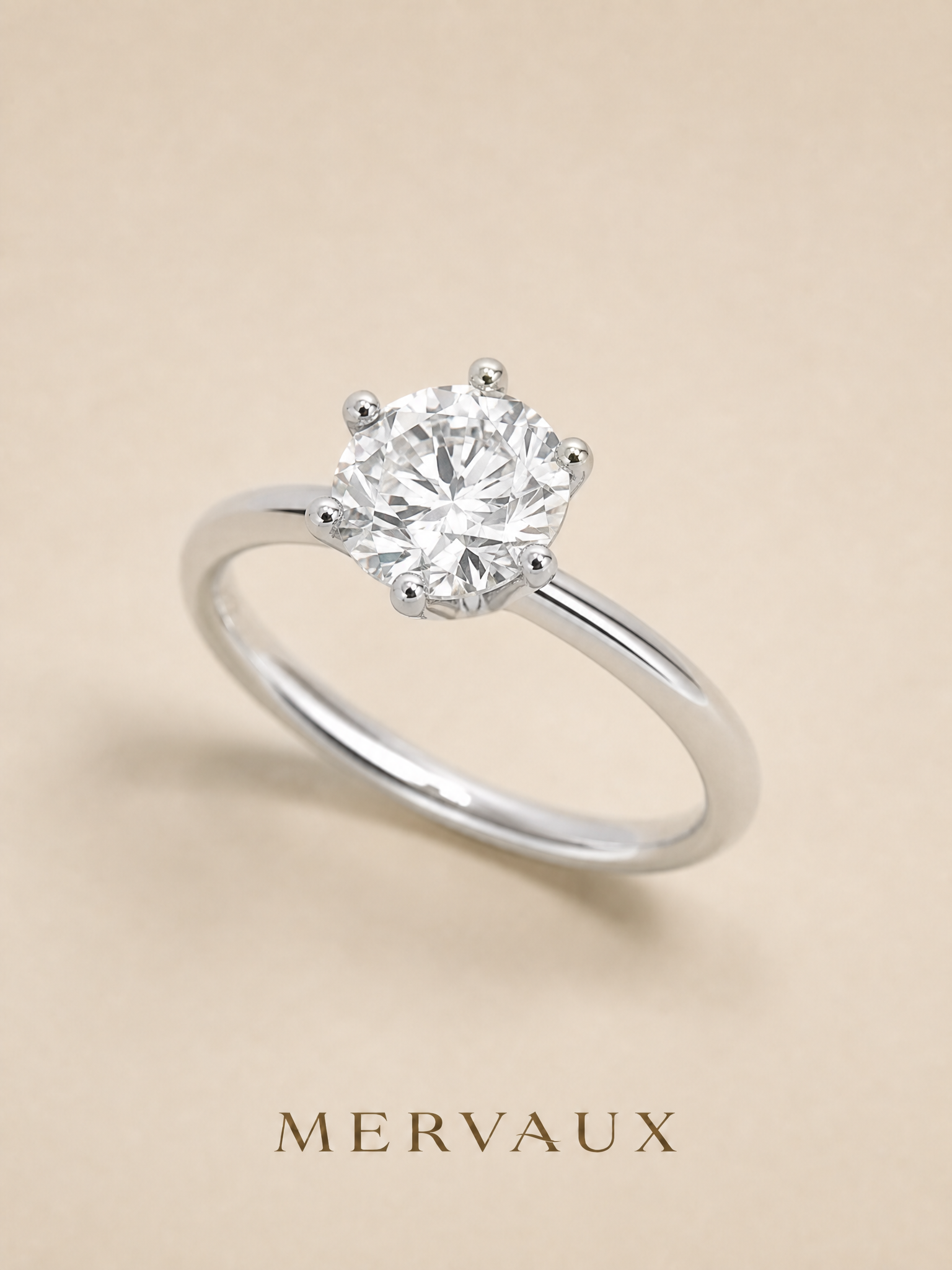 Platinum 950 diamond ring by MERVAUX