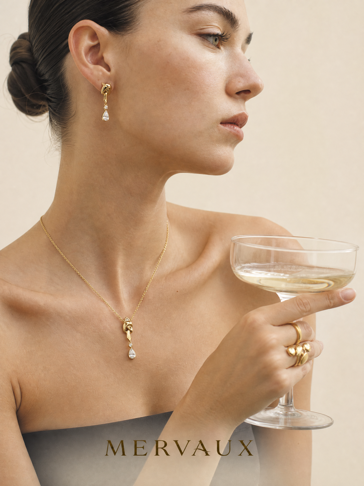 14K Yellow Gold Round Lab-Grown Diamond Necklace - 2.209 ct Total