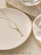 14K Yellow Gold Round Lab-Grown Diamond Necklace - 2.209 ct Total