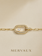 14K Yellow Gold Round Lab-Grown Diamond Bracelet - 0.633 ct Total