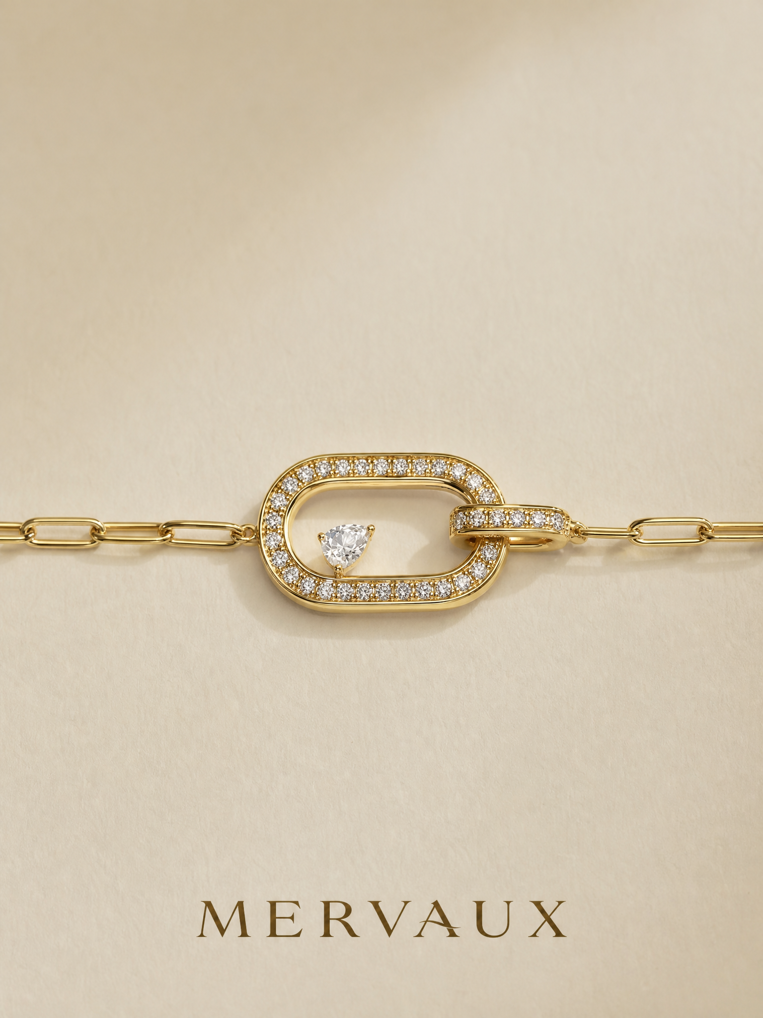 14K Yellow Gold Round Lab-Grown Diamond Bracelet - 0.633 ct Total