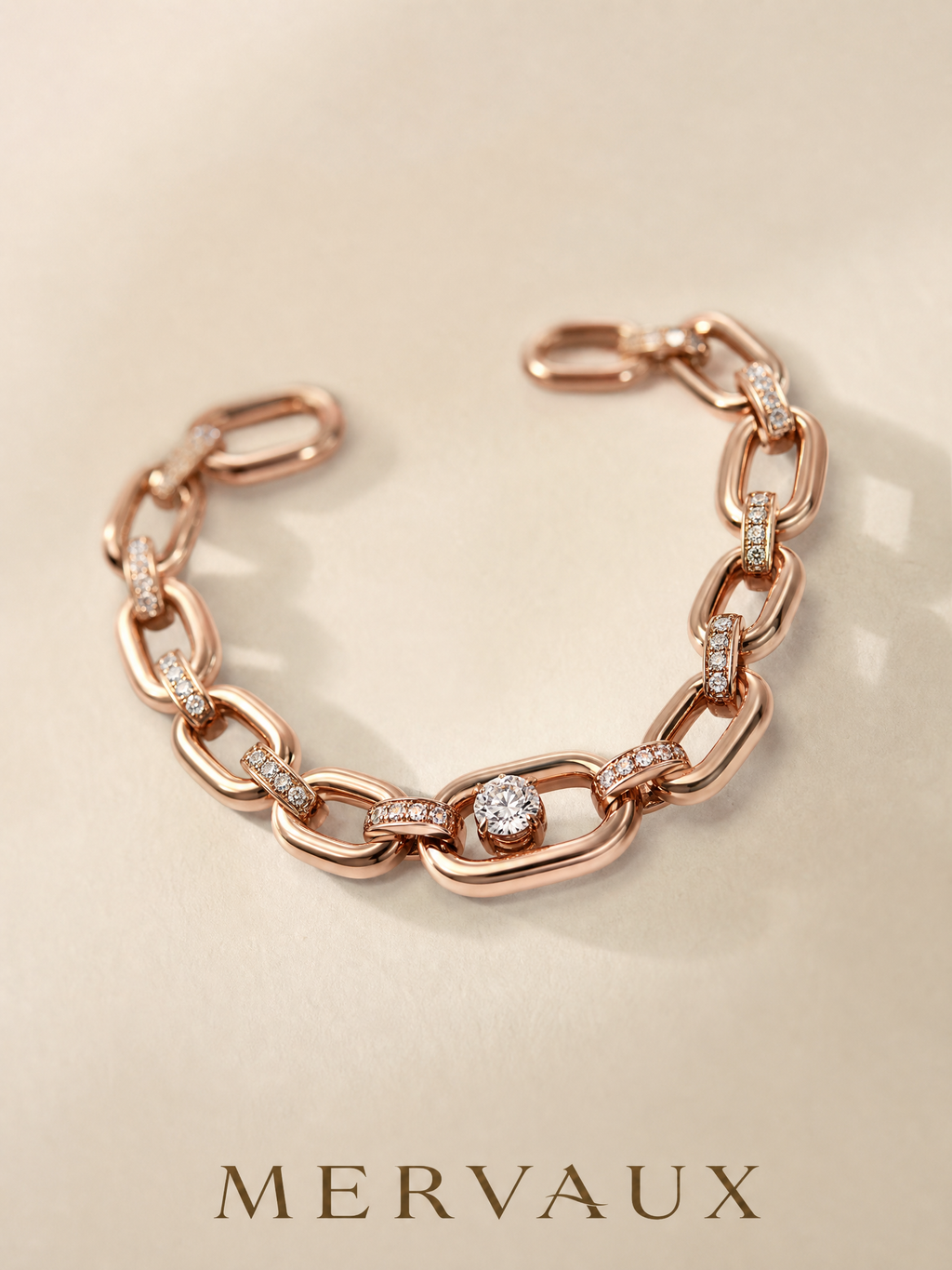 14K Rose Gold Round Lab-Grown Diamond Necklace - 1.188 ct Total
