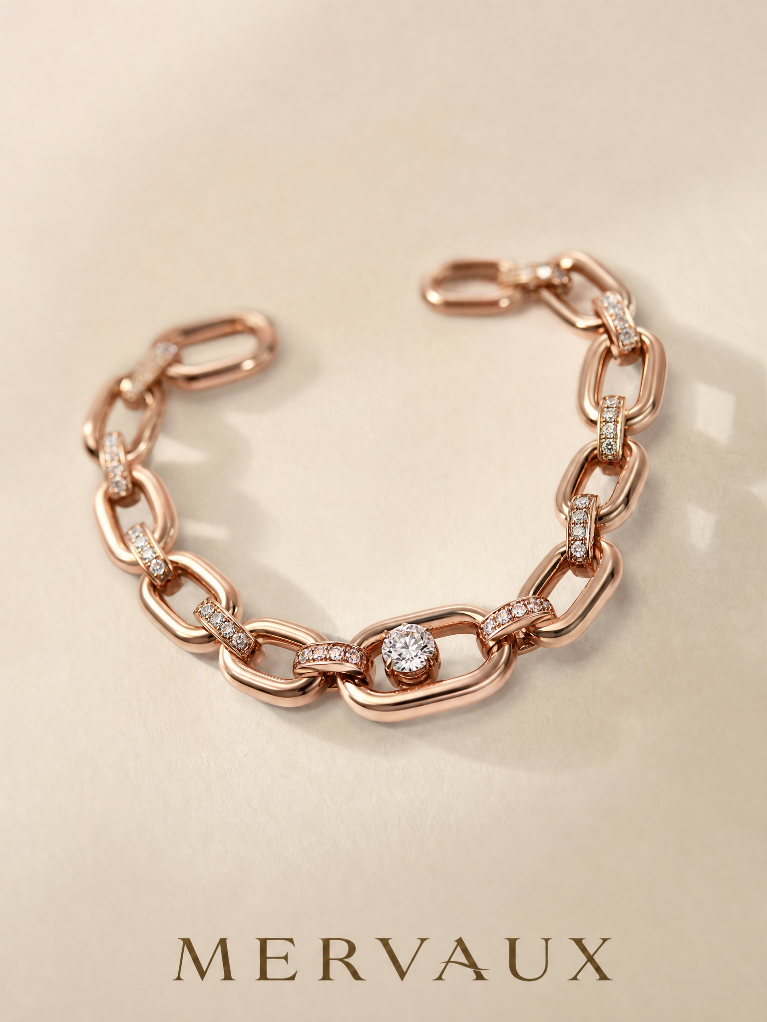 14K Rose Gold Round Lab-Grown Diamond Necklace - 1.188 ct Total