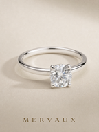 14K White Gold Round Brilliant Lab-Grown Diamond Ring - 1.05 ct Total