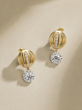 14K Two-Tone Gold Round Lab-Grown Diamond Stud Earrings - 1.654 ct Total
