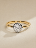 14K Yellow Gold Round Lab-Grown Diamond Ring - 1.01 ct Total