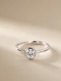 14K White Gold Round Brilliant Lab-Grown Diamond Ring - 1.09 ct Total