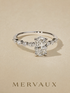 Platinum 950 Oval Brilliant Lab-Grown Diamond Ring - 1.22 ct Total