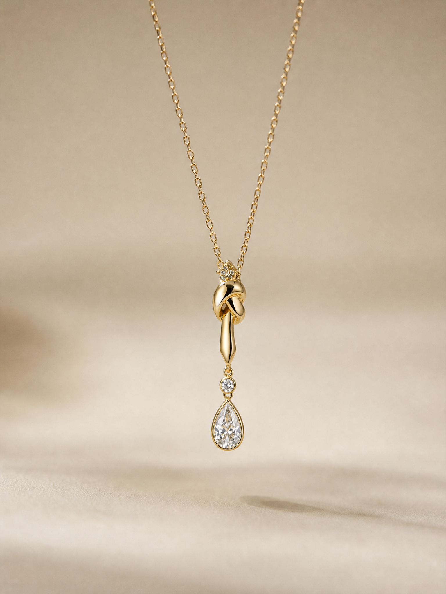 14K Yellow Gold Round Lab-Grown Diamond Necklace - 2.209 ct Total