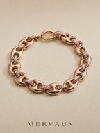 14K Rose Gold Round Lab-Grown Diamond Bracelet - 0.697 ct Total