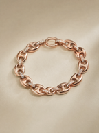 14K Rose Gold Round Lab-Grown Diamond Bracelet - 0.697 ct Total