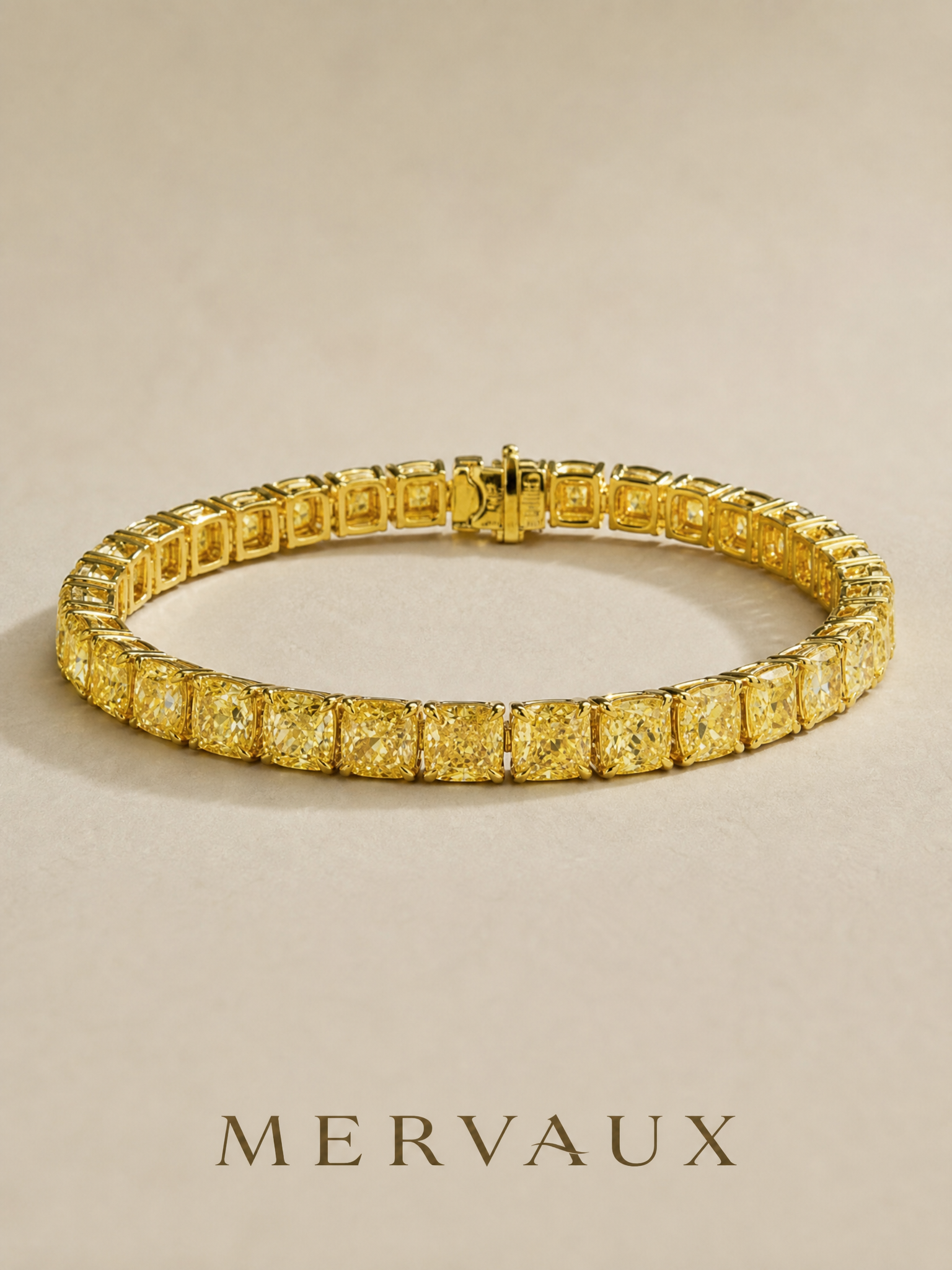 18K Yellow Gold Lab-Grown Diamond Bracelet - 21.56 ct Total