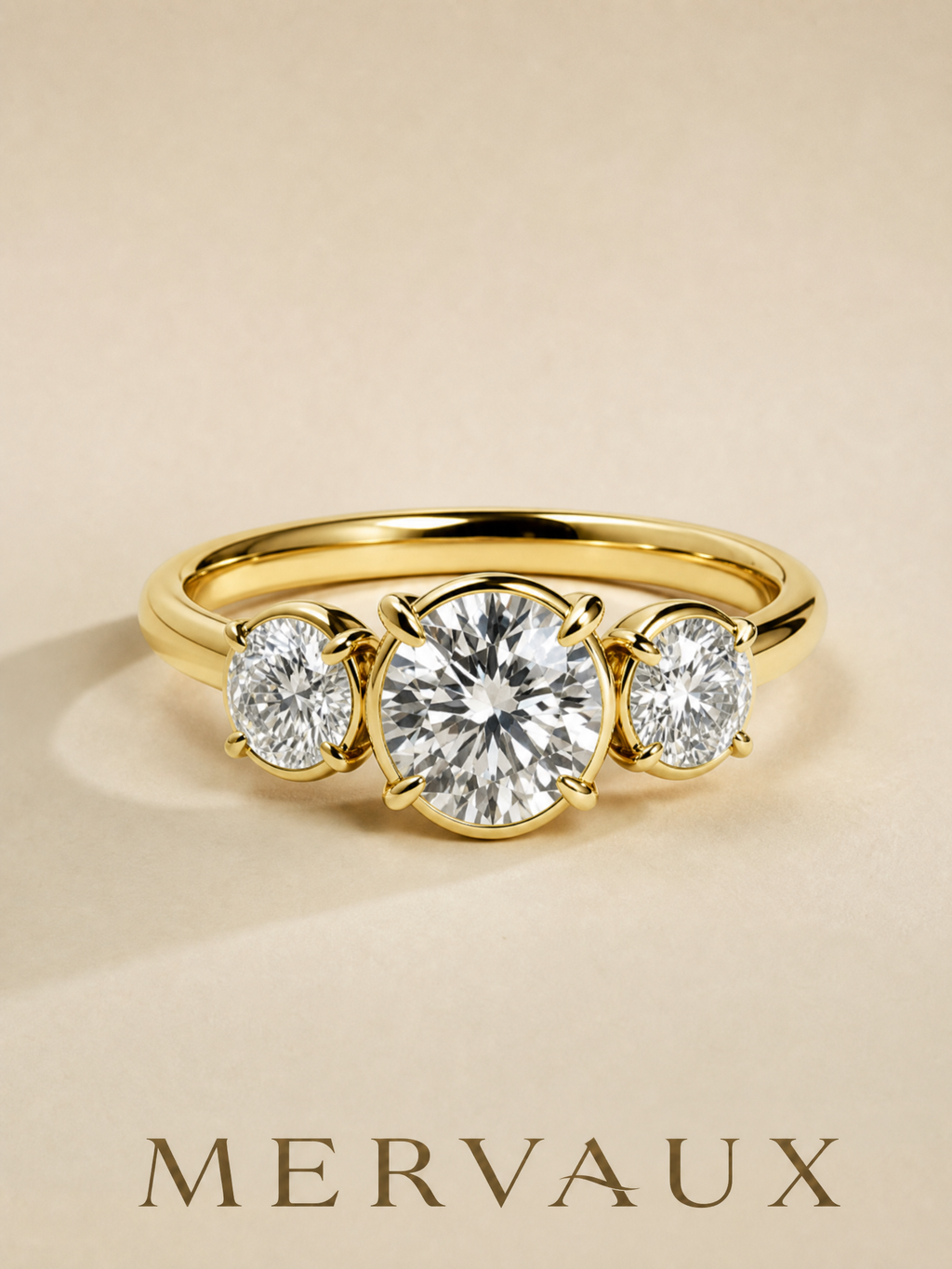 14K Two-Tone Gold Lab-Grown Diamond Ring - 1.524 ct Total
