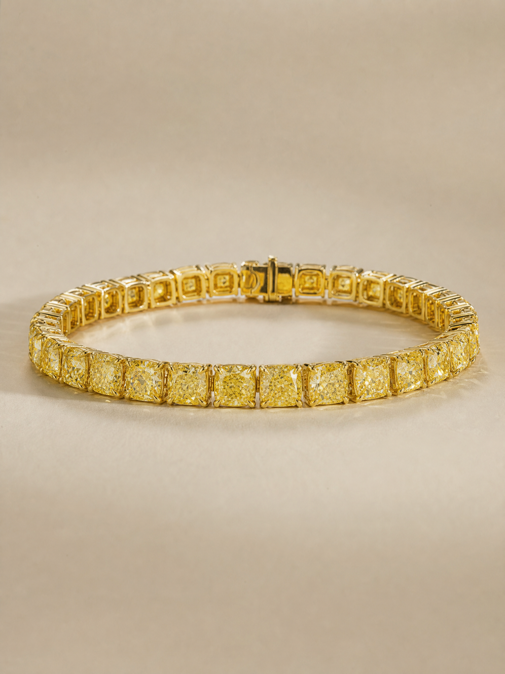 18K Yellow Gold Lab-Grown Diamond Bracelet - 21.56 ct Total