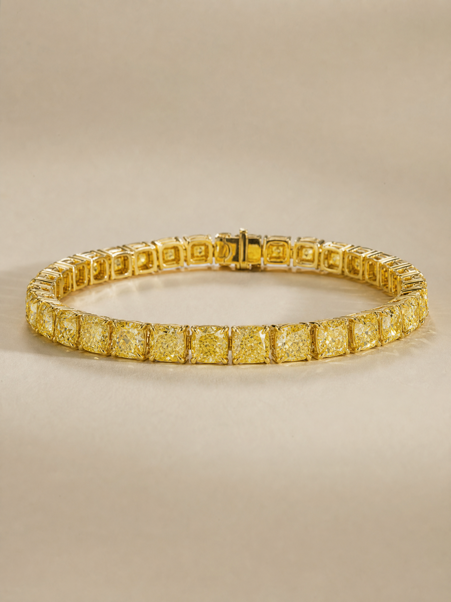 18K Yellow Gold Lab-Grown Diamond Bracelet - 21.56 ct Total