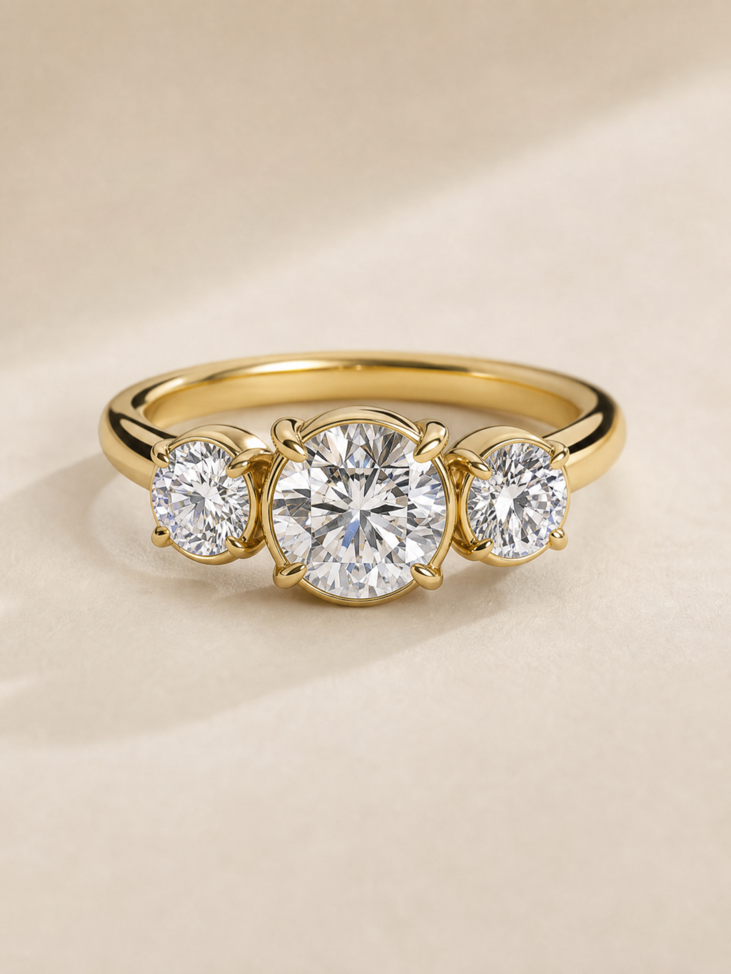 14K Two-Tone Gold Lab-Grown Diamond Ring - 1.524 ct Total