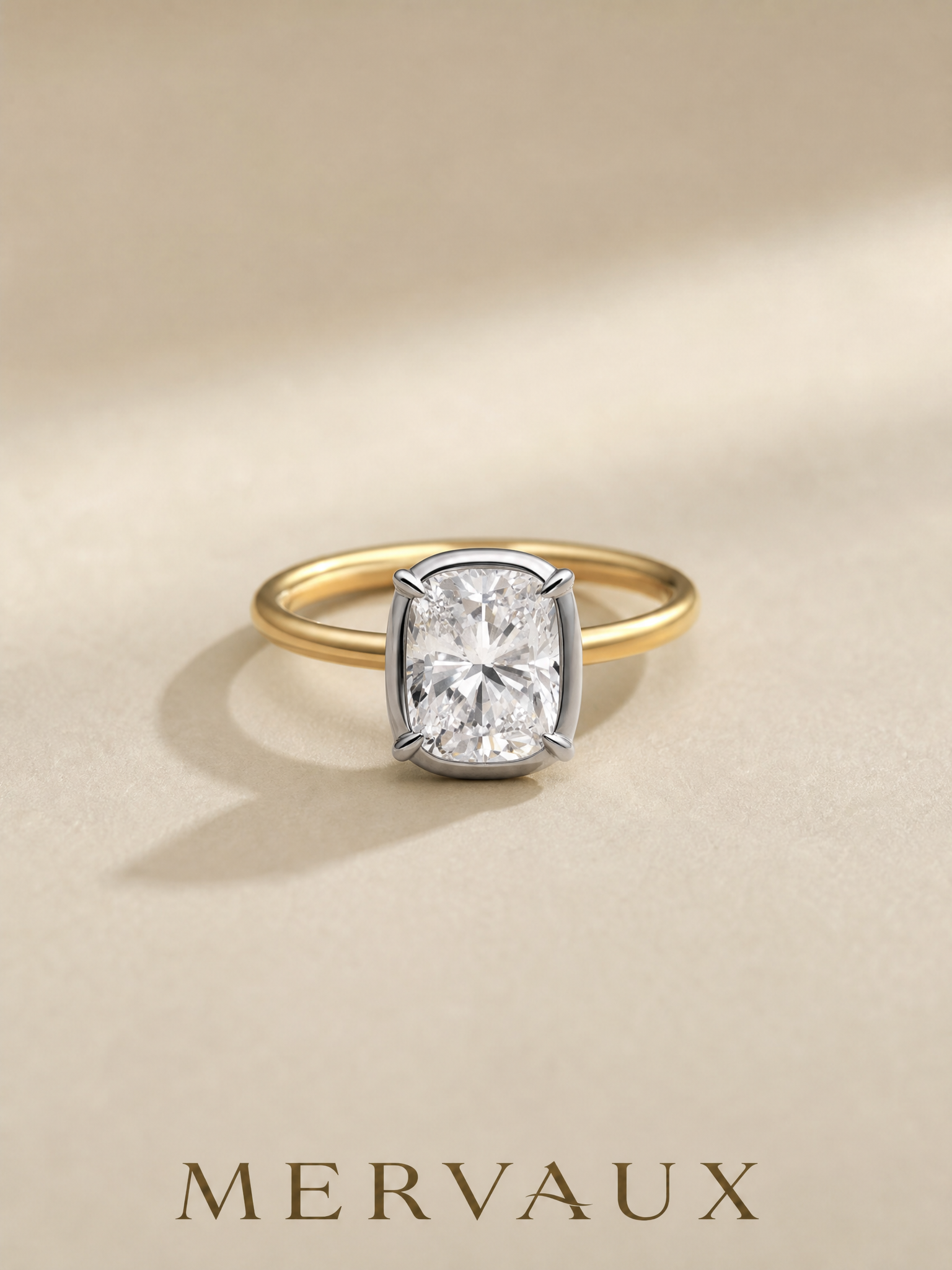 14K Two-Tone Gold Lab-Grown Diamond Ring - 3.04 ct Total
