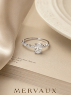 Platinum 950 Oval Brilliant Lab-Grown Diamond Ring - 1.22 ct Total