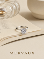 18K Gold Round Brilliant Lab-Grown Diamond Ring - 4.06 ct Total