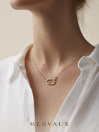 14K Yellow Gold Pear Lab-Grown Diamond Necklace - 0.245 ct Total