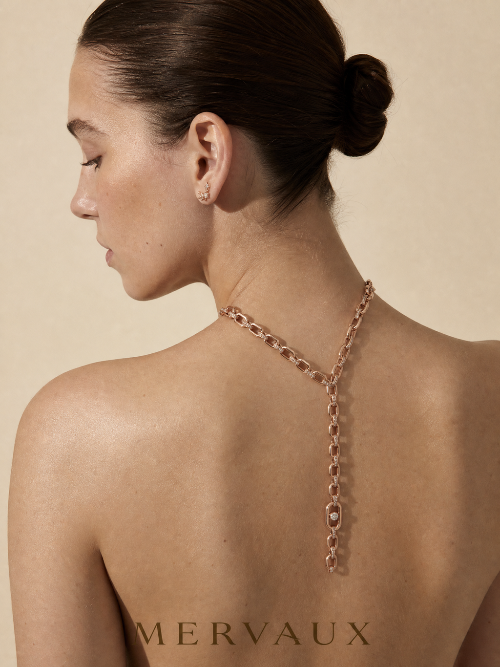 14K Rose Gold Round Lab-Grown Diamond Necklace - 1.188 ct Total