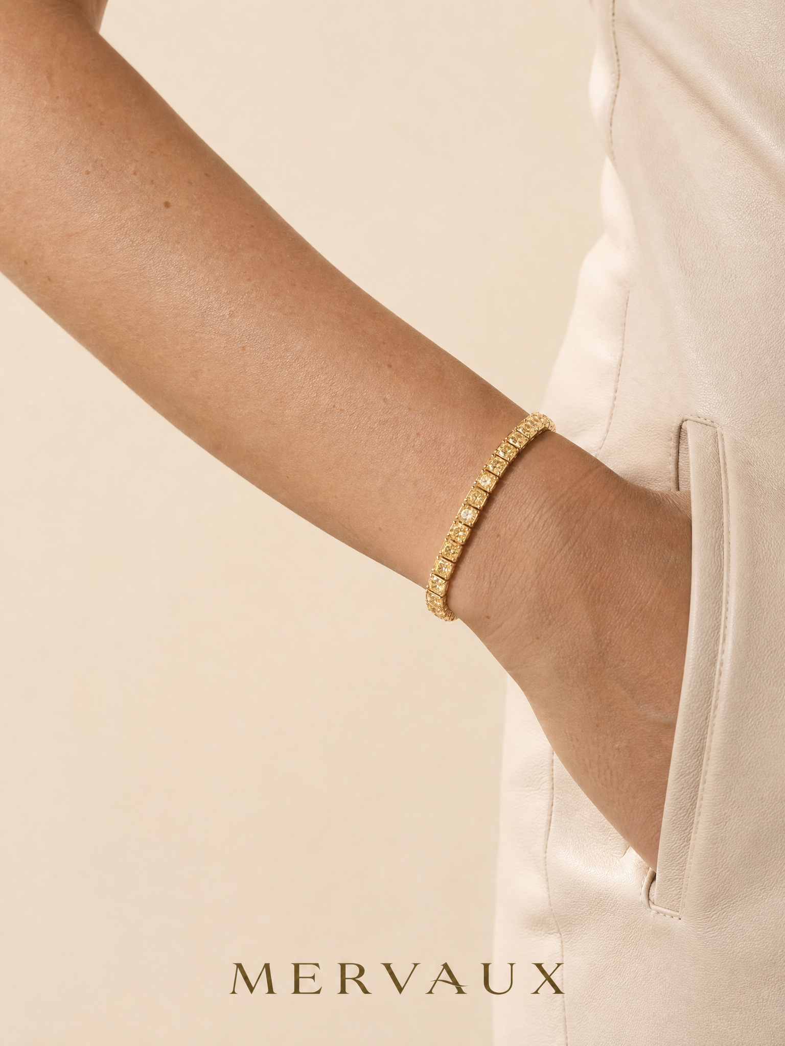 18K Yellow Gold Lab-Grown Diamond Bracelet - 21.56 ct Total