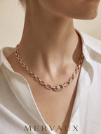 14K Rose Gold Round Lab-Grown Diamond Necklace - 1.188 ct Total