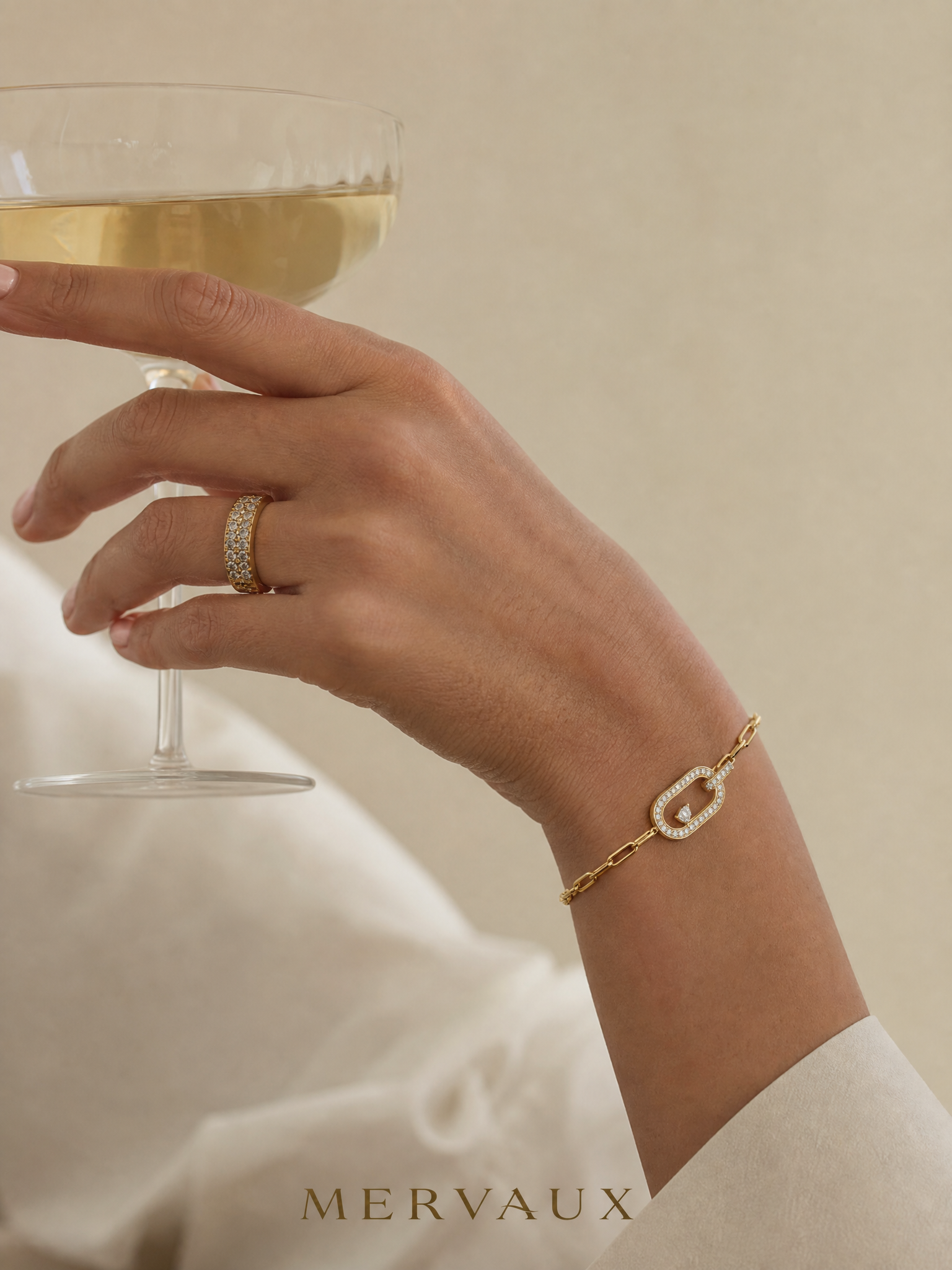 14K Yellow Gold Round Lab-Grown Diamond Bracelet - 0.633 ct Total