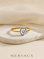 14K Yellow Gold Round Lab-Grown Diamond Ring - 1.01 ct Total