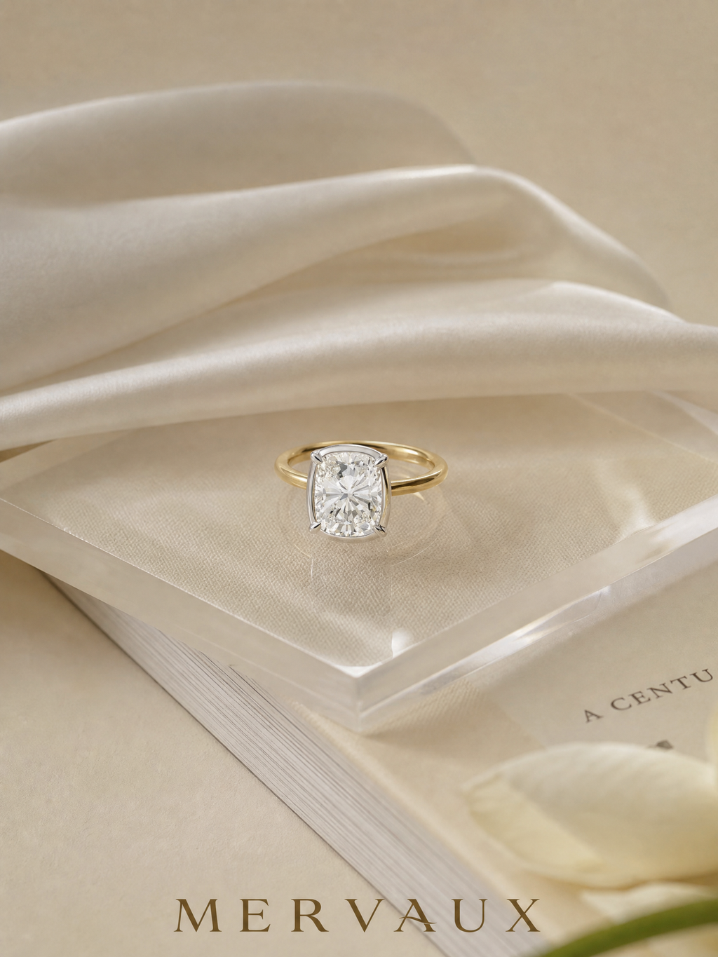 14K Two-Tone Gold Lab-Grown Diamond Ring - 3.04 ct Total