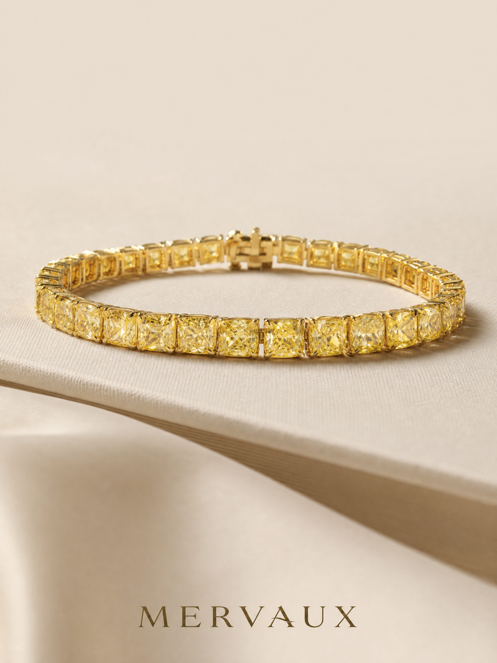 18K Yellow Gold Lab-Grown Diamond Bracelet - 21.56 ct Total