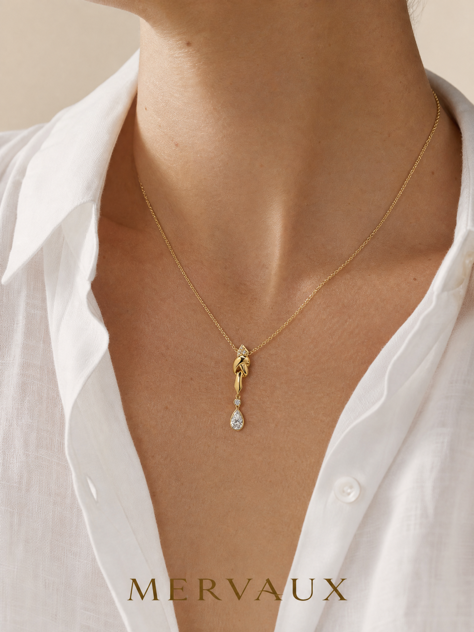 14K Yellow Gold Round Lab-Grown Diamond Necklace - 2.209 ct Total