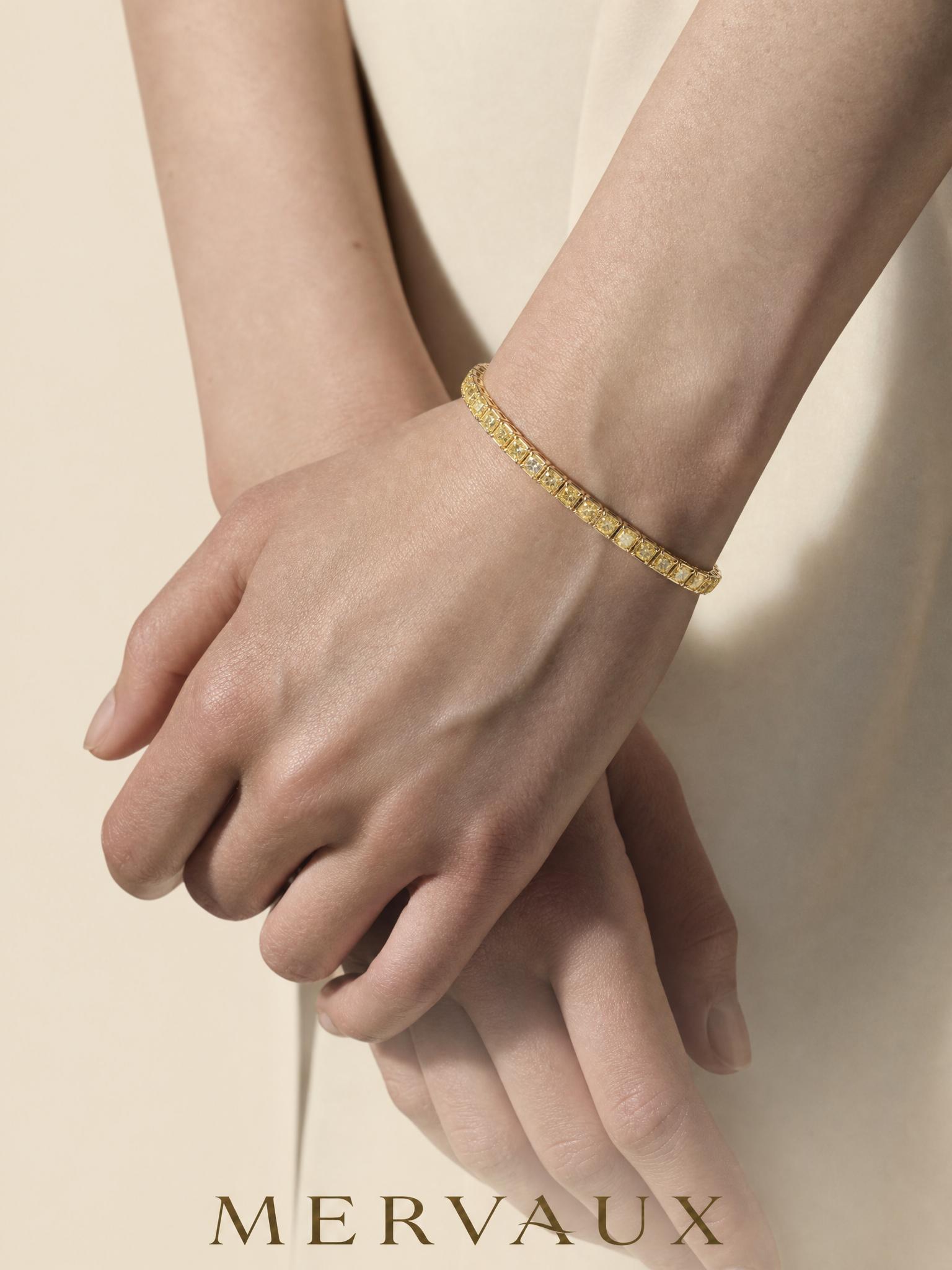 18K Yellow Gold Lab-Grown Diamond Bracelet - 21.56 ct Total