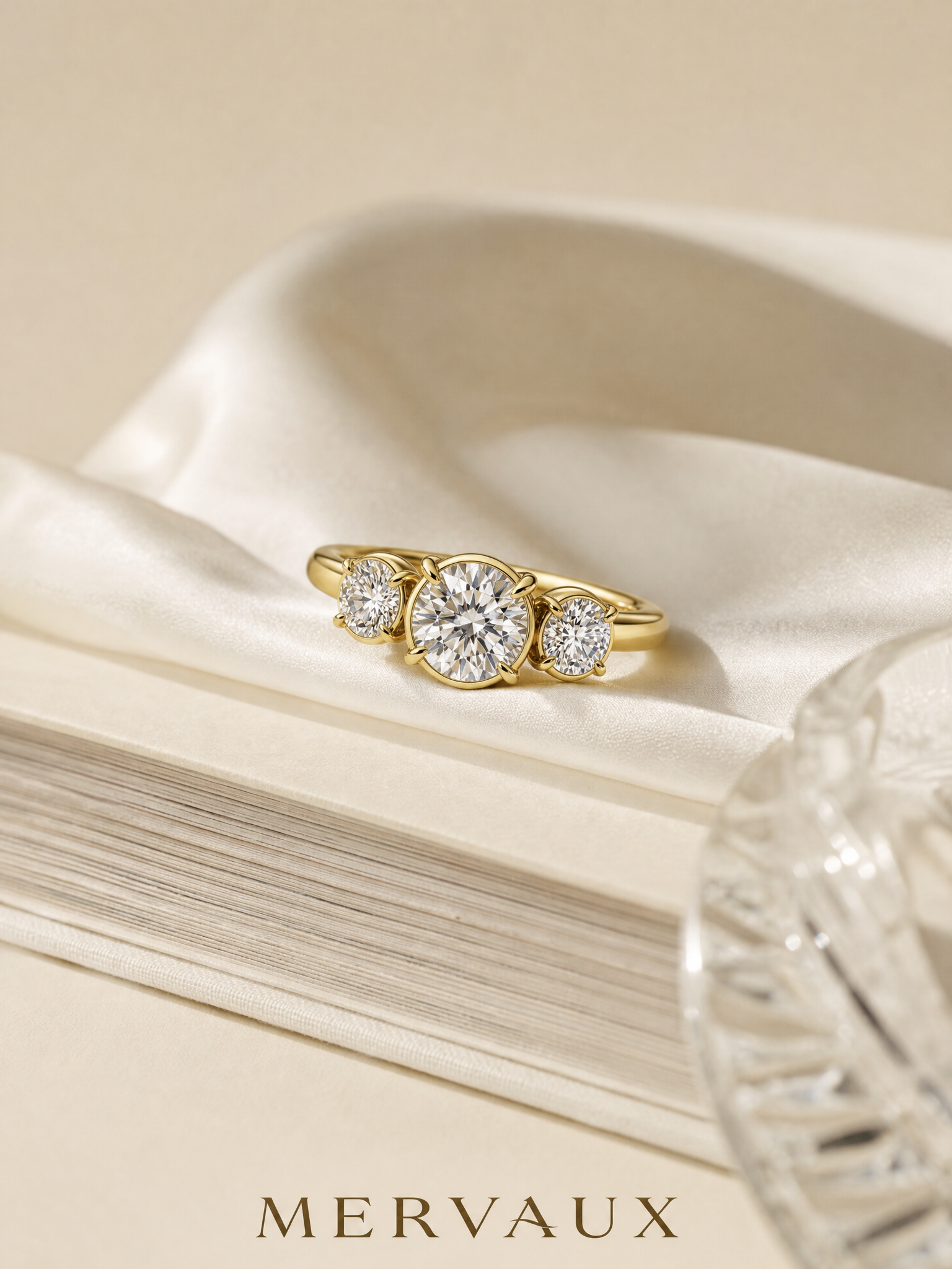 14K Two-Tone Gold Lab-Grown Diamond Ring - 1.524 ct Total