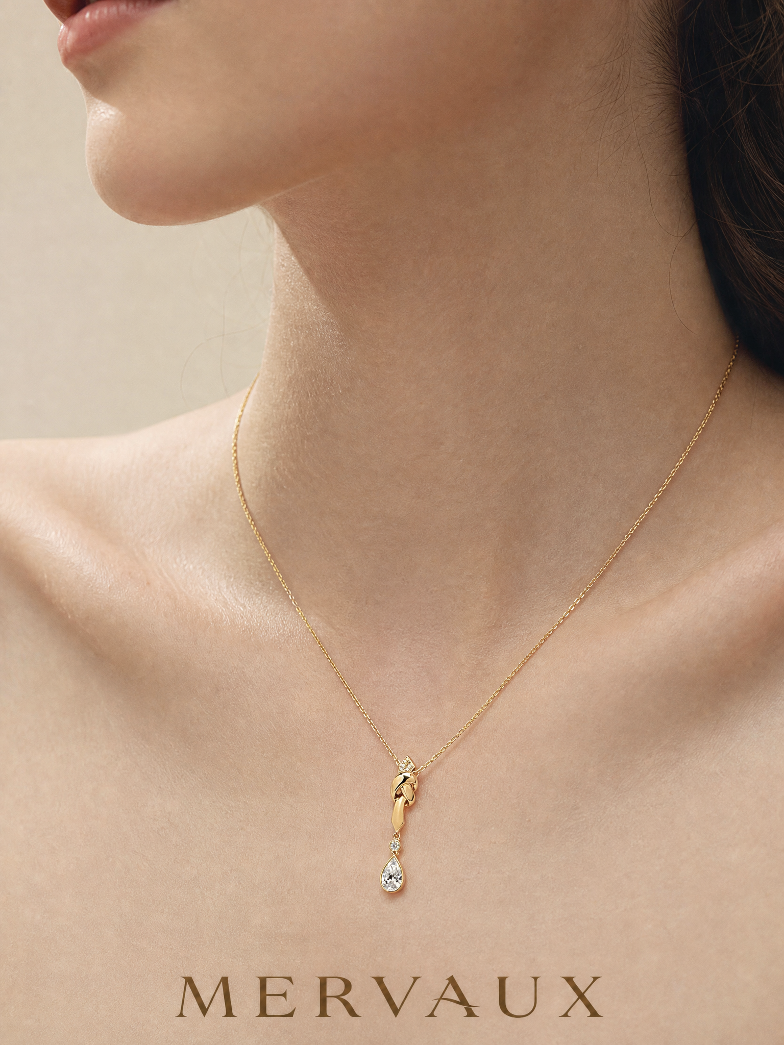 14K Yellow Gold Round Lab-Grown Diamond Necklace - 2.209 ct Total