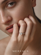 14K White Gold Round Brilliant Lab-Grown Diamond Ring - 1.09 ct Total