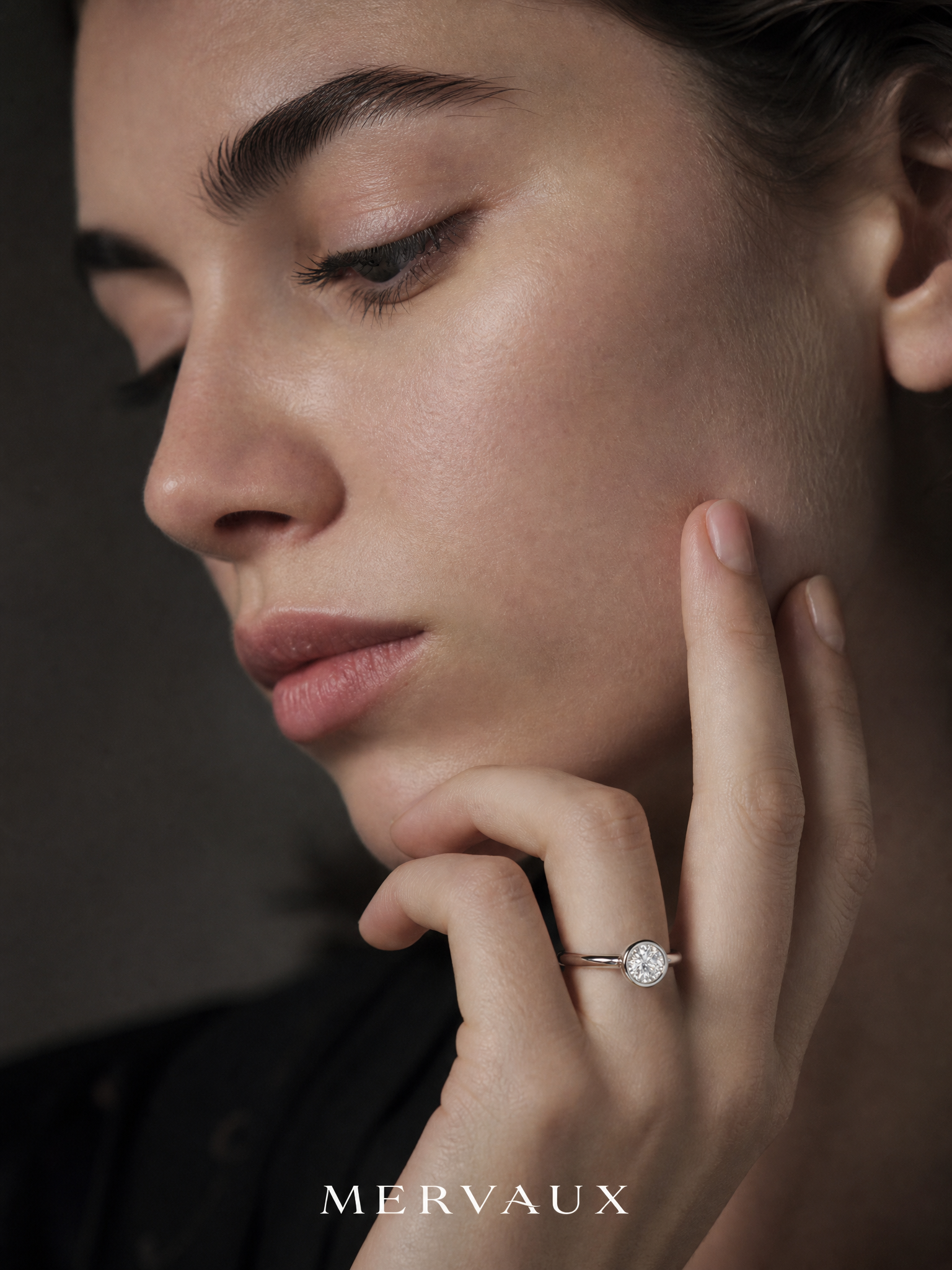 14K White Gold Round Brilliant Lab-Grown Diamond Ring - 1.09 ct Total