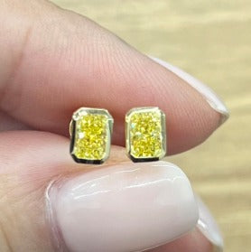 18K Yellow Gold Lab-Grown Diamond Stud Earrings - 0.31 ct Total