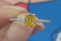 18K Two-Tone Gold Lab-Grown Diamond Ring - 0.5 ct Total