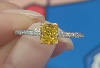 18K Two-Tone Gold Lab-Grown Diamond Ring - 0.5 ct Total