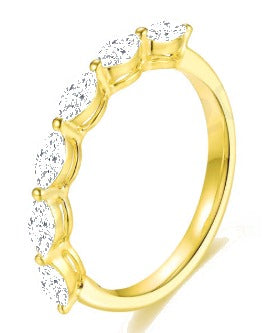 14K Yellow Gold Lab-Grown Diamond Ring - 0.366 ct Total