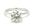 Platinum 950 Round Brilliant Lab-Grown Diamond Ring - 1.08 ct Total