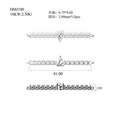 18K White Gold Lab-Grown Diamond Bracelet - 1.611 ct Total