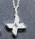 18K White Gold Lab-Grown Diamond Necklace - 1.36 ct Total