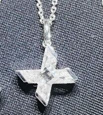 18K White Gold Lab-Grown Diamond Necklace - 1.36 ct Total