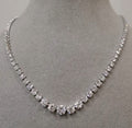 18K White Gold Lab-Grown Diamond Necklace - 15.754 ct Total