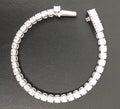 18K White Gold Lab-Grown Diamond Bracelet - 12.264 ct Total
