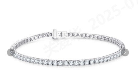 18K Gold Lab-Grown Diamond Bracelet - 6.854 ct Total