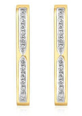 14K Two-Tone Gold Lab-Grown Diamond Stud Earrings - 0.268 ct Total