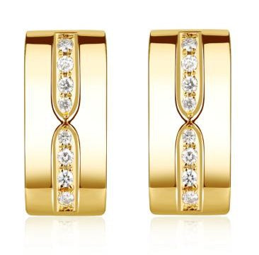 14K Yellow Gold Lab-Grown Diamond Stud Earrings - 0.184 ct Total · 699